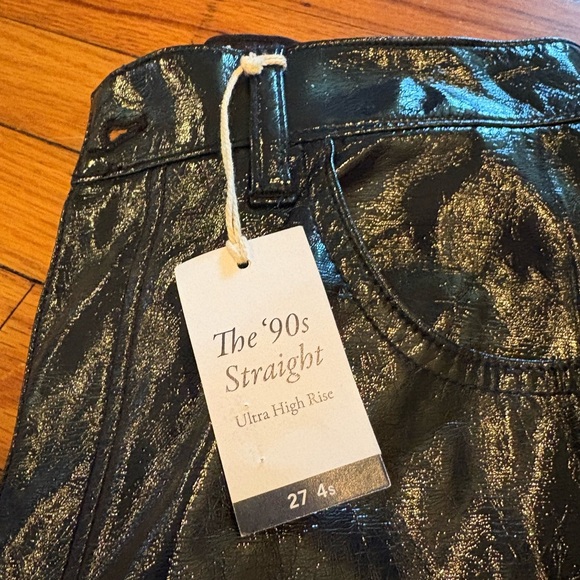 🖤Abercrombie & Fitch Vegan Leather 90s Straight Pant - Picture 3 of 12